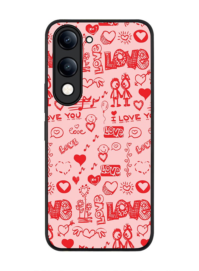 Stylizedd For vivo Y04 / Y29t 5G Case,Slim fit Camera Protection, Shockproof Thin Phone cover  - Love Doodle - Image 1